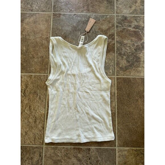 Skims Cotton Rib Tank Bone Size Large - Picture 5 of 7